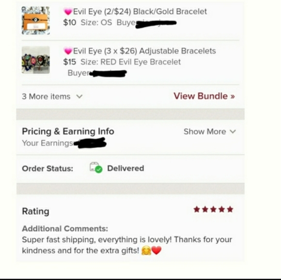 🍭💗Evil Eye Black/Gold Bracelet Bundle for 30% off - Picture 4 of 6